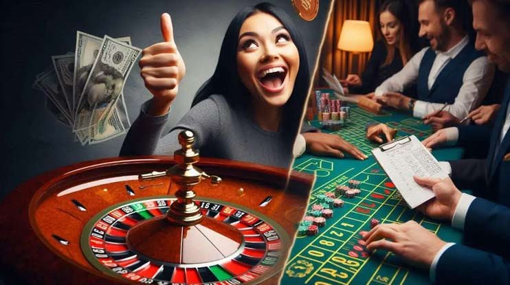Ilustrasi perencana anggaran bermain dengan aplikasi di ponsel